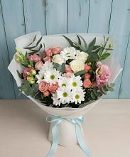 Букет цветов из:  Розы, Лизиантусы и Хризантемы в Кукуштан