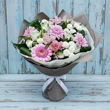 Букет цветов из:  Герберы, Альстромерии и Хризантемы #REPLACE_PRED# Кукуштан