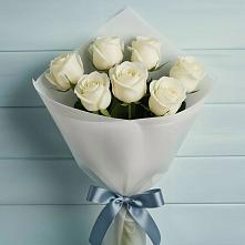 Букет 7 Белых роз Эдлесс Лав #REPLACE_PRED# Кукуштан