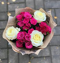 Букет цветов из:  Розы #REPLACE_PRED# Кукуштан