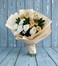 Букет цветов из:  Розы и Хризантемы в Кукуштан