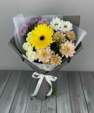 Букет цветов из:  Розы, Герберы и Хризантемы в Кукуштан