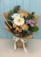 Букет цветов из:  Герберы и Хризантемы в Кукуштан