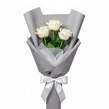 Букет 3 белые розы #REPLACE_PRED# Кукуштан