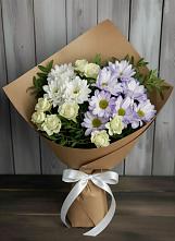 Букет цветов из:  Хризантемы и Розы в Кукуштан