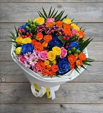 Букет цветов из:  Розы и Хризантемы в Кукуштан