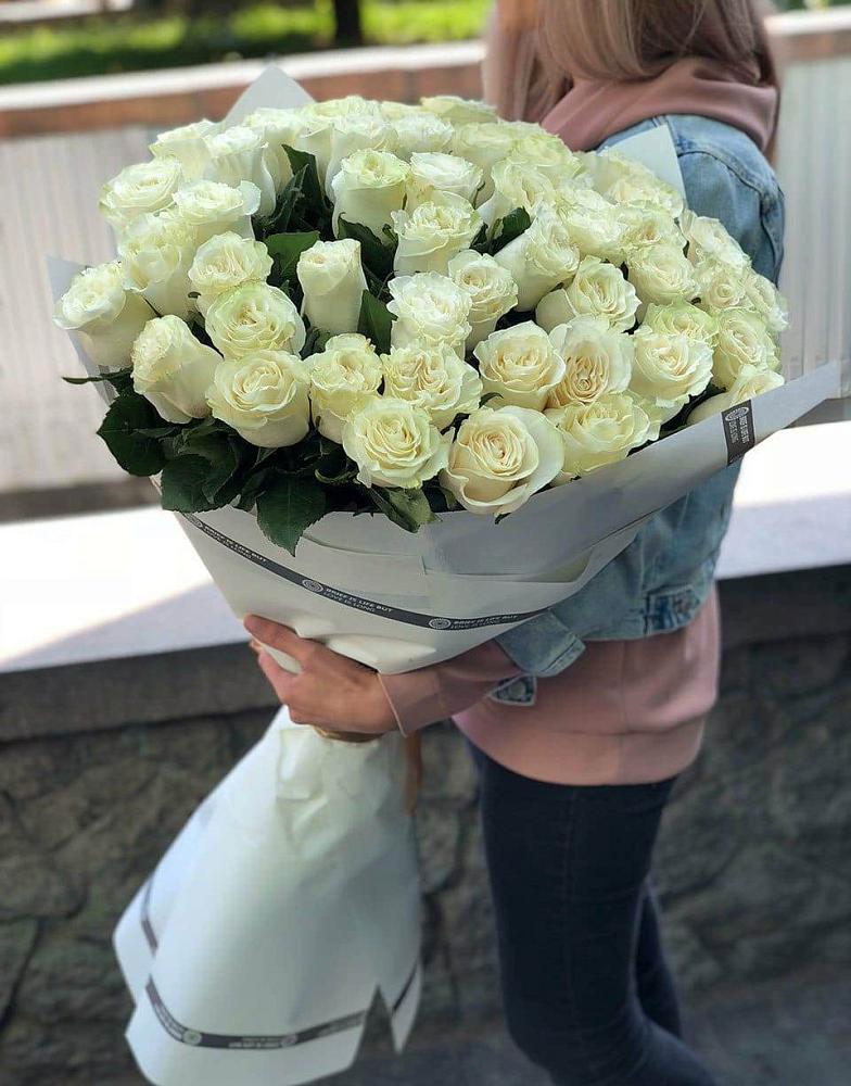 35 Белых роз в Кукуштан Букет 35 Белых роз в Кукуштан