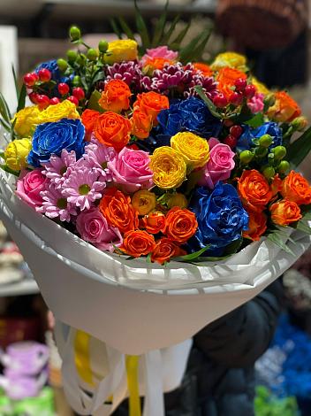Букет цветов из: Розы и Хризантемы в Кукуштан