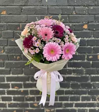 Букет цветов из:  Герберы и Хризантемы #REPLACE_PRED# Кукуштан