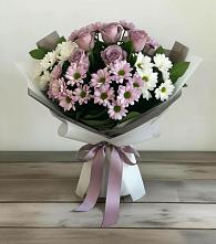 Букет цветов из:  Хризантемы и Розы в Кукуштан