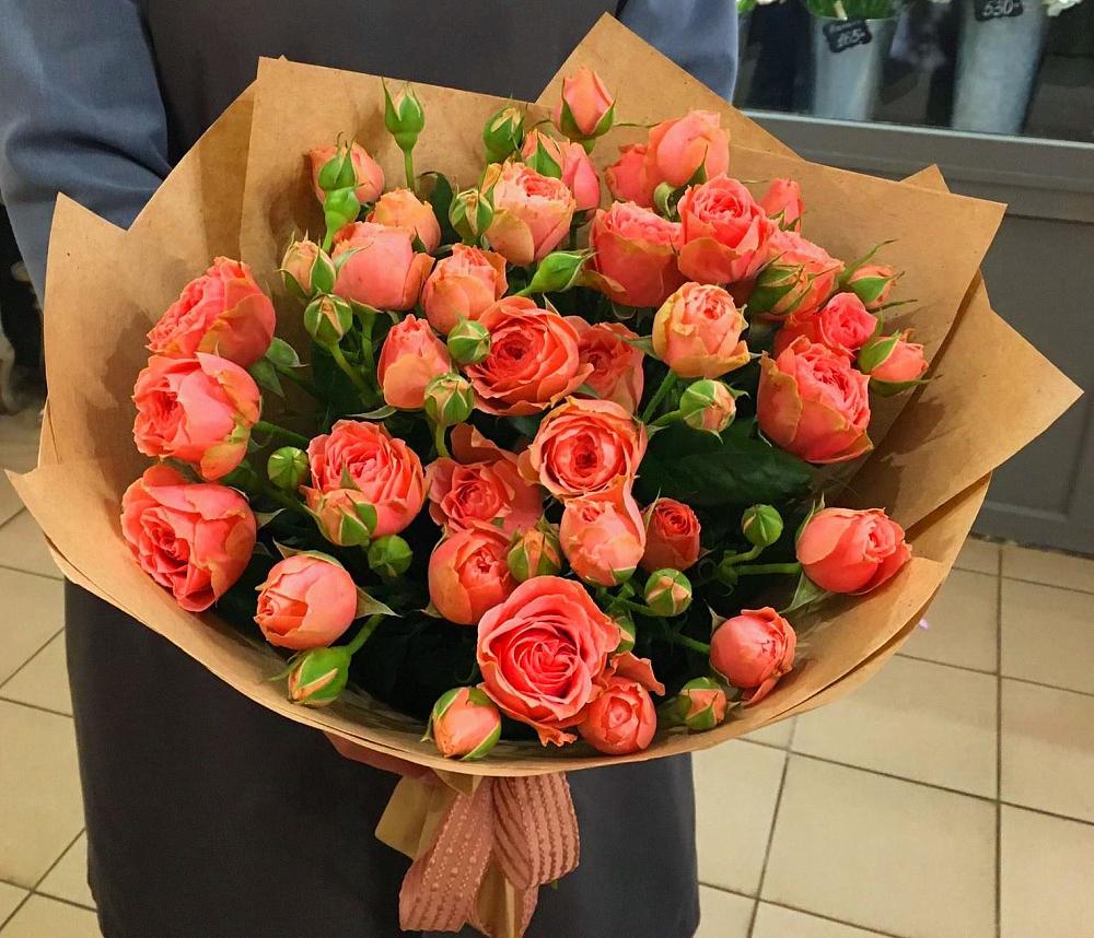 Букет Розовый десерт в Кукуштан Букет цветов из: Розы в Кукуштан