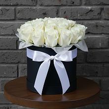 Цветочная композиция из Розы в шляпной коробке в Кукуштан